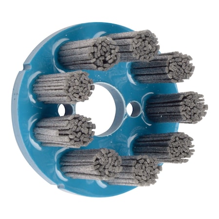 Weiler 3"NyloxDiscBrush, RectangularFilament, 80SCFillGrit, 7/8"ArborHole 85788